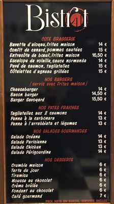 Menu photo 1 Bistrot 41 Issy-les-Moulineaux, 92