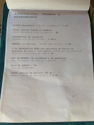 Menu photo 3 Catacroquet Barcelona, B