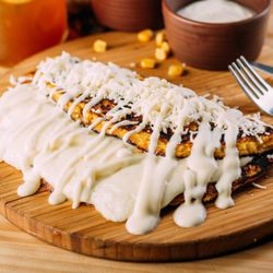 La Arepera - Cachapa Corn pancake with cheese extravaganza