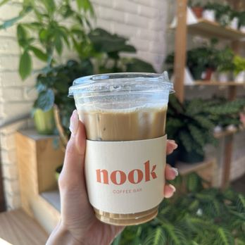 Nook Coffee Bar - honey lavender oat milk latte - Coffee & Tea Near Me - Costa Mesa, California Nook Coffee Bar - honey lavender oat milk latte - Coffee & Tea Near Me - Costa Mesa, California