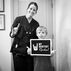Dental Distinctions - Dr. Taber with one of her biggest fans!