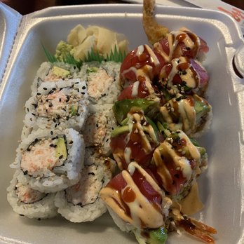Koji Sushi - Left: California roll Right: Tuna Heaven roll - Sushi Bars Near Me - McKinney, Texas Koji Sushi - Left: California roll Right: Tuna Heaven roll - Sushi Bars Near Me - McKinney, Texas