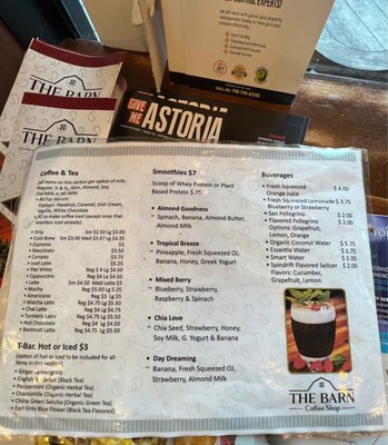 Menu photo 2 The Barn Coffee Shop New York, NY Menu photo 2 The Barn Coffee Shop New York, NY