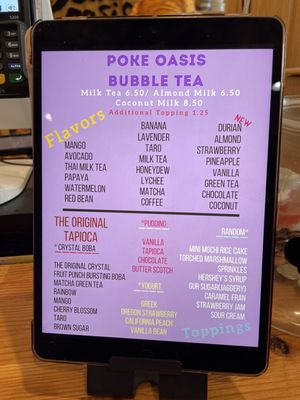 Menu photo 1 Poke Oasis Burlington, WA