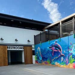 Veterans Memorial Pool - Outdoor splash pad restrooms
