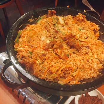 Cho Sun Ok Restaurant - They make you this spicy fried rice with the side dishes after you finish your meat. - Korean Near Me - Chicago, Illinois Cho Sun Ok Restaurant - They make you this spicy fried rice with the side dishes after you finish your meat. - Korean Near Me - Chicago, Illinois
