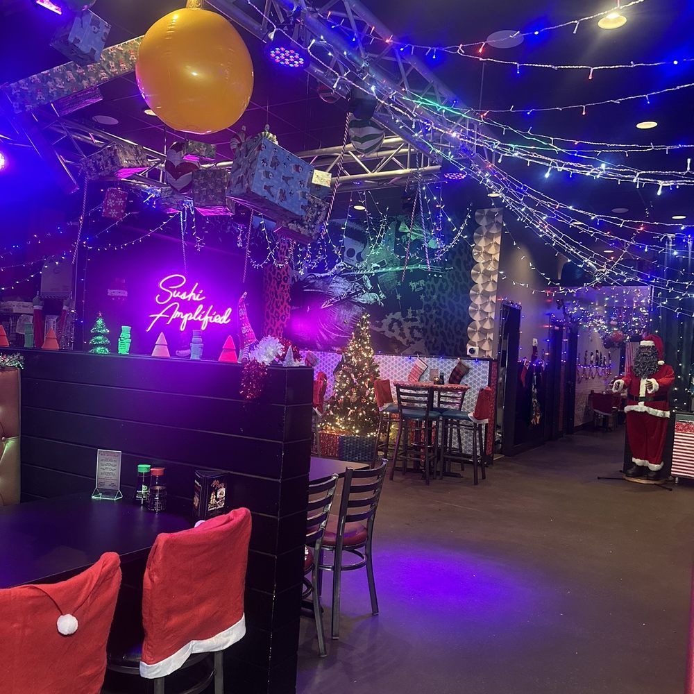 Rock N Roll Sushi - Christmas decorations for the restaurant - Sushi Bars Near Me - Stockbridge, Georgia Rock N Roll Sushi - Christmas decorations for the restaurant - Sushi Bars Near Me - Stockbridge, Georgia