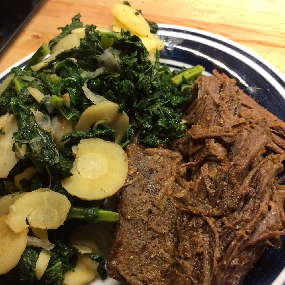 True Fare - Beef Brisket and parsnips and kale salad - Food Delivery Services Near Me - Atlanta, Georgia True Fare - Beef Brisket and parsnips and kale salad - Food Delivery Services Near Me - Atlanta, Georgia
