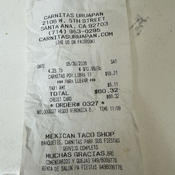 Carnitas Uruapan - Mexican Near Me - Santa Ana, California