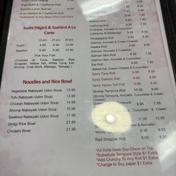 Bento Sushi - menu - Sushi Bars Near Me - Albuquerque, New Mexico