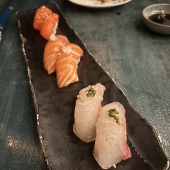 Sado - Assorted nigiri- yellowfin, salmon, tuna - Sushi Bars Near Me - St. Louis, Missouri