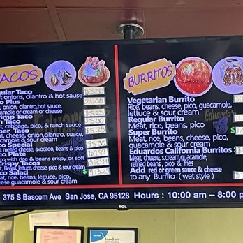Taqueria Eduardo - Menu - Mexican Near Me - San Jose, California Taqueria Eduardo - Menu - Mexican Near Me - San Jose, California