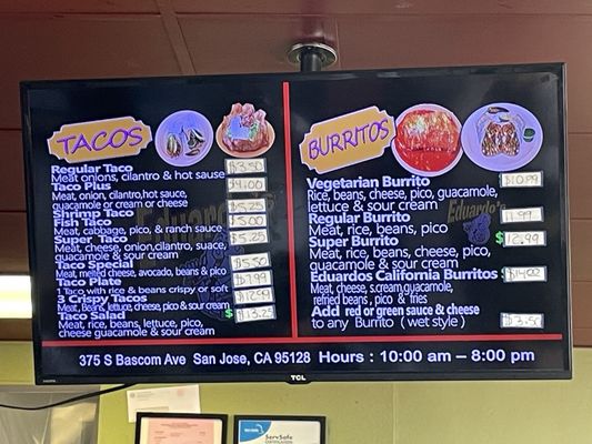 Menu photo 1 Taqueria Eduardo San Jose, CA Menu photo 1 Taqueria Eduardo San Jose, CA