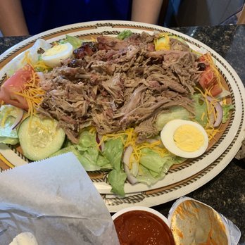 The Pig Bar-B-Q - My sister got bbq pork salad. - Barbeque Near Me - Orange Park, Florida The Pig Bar-B-Q - My sister got bbq pork salad. - Barbeque Near Me - Orange Park, Florida