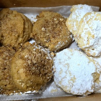 Belgrina Bakery - Definitely get the cookie on the left if theyre there. Its like a soft crumb cake soaked in baklava syrup. - Bakeries Near Me - Fishkill, New York