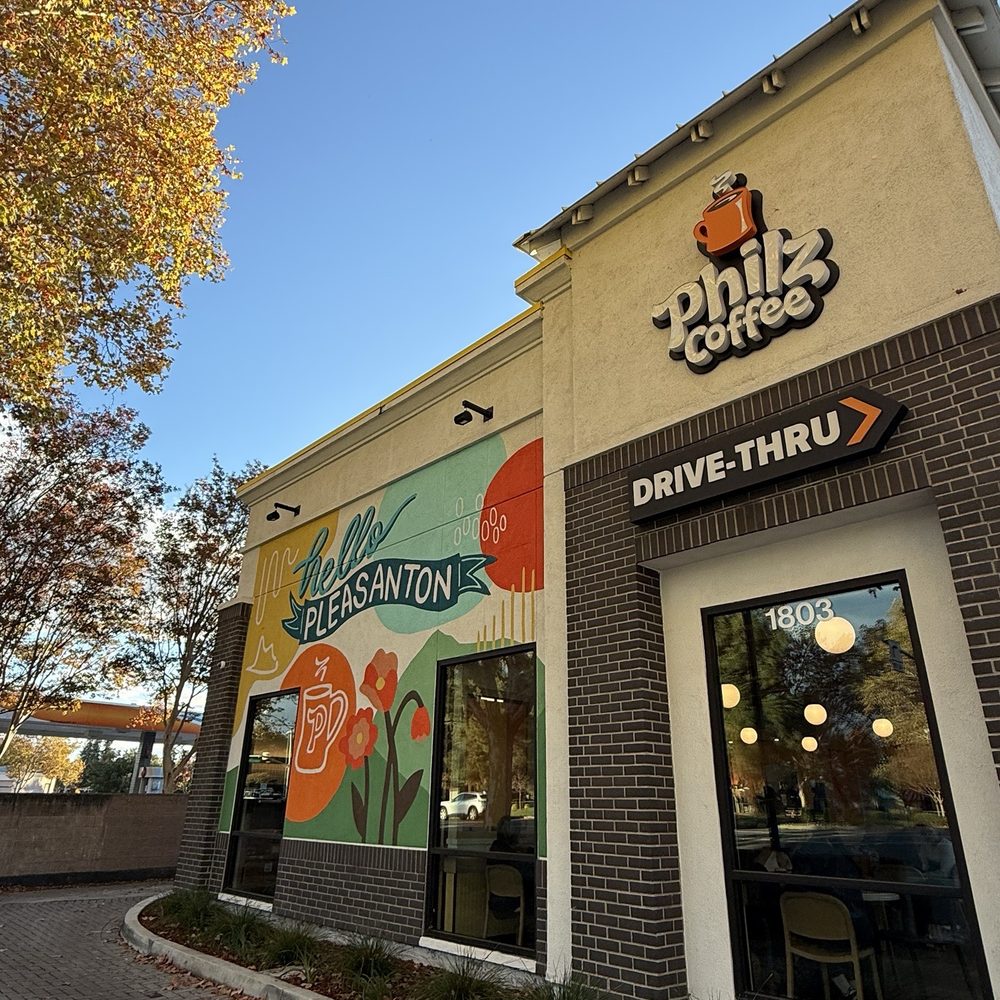 Philz Coffee - Drive thru and mural - Coffee & Tea Near Me - Pleasanton, California Philz Coffee - Drive thru and mural - Coffee & Tea Near Me - Pleasanton, California