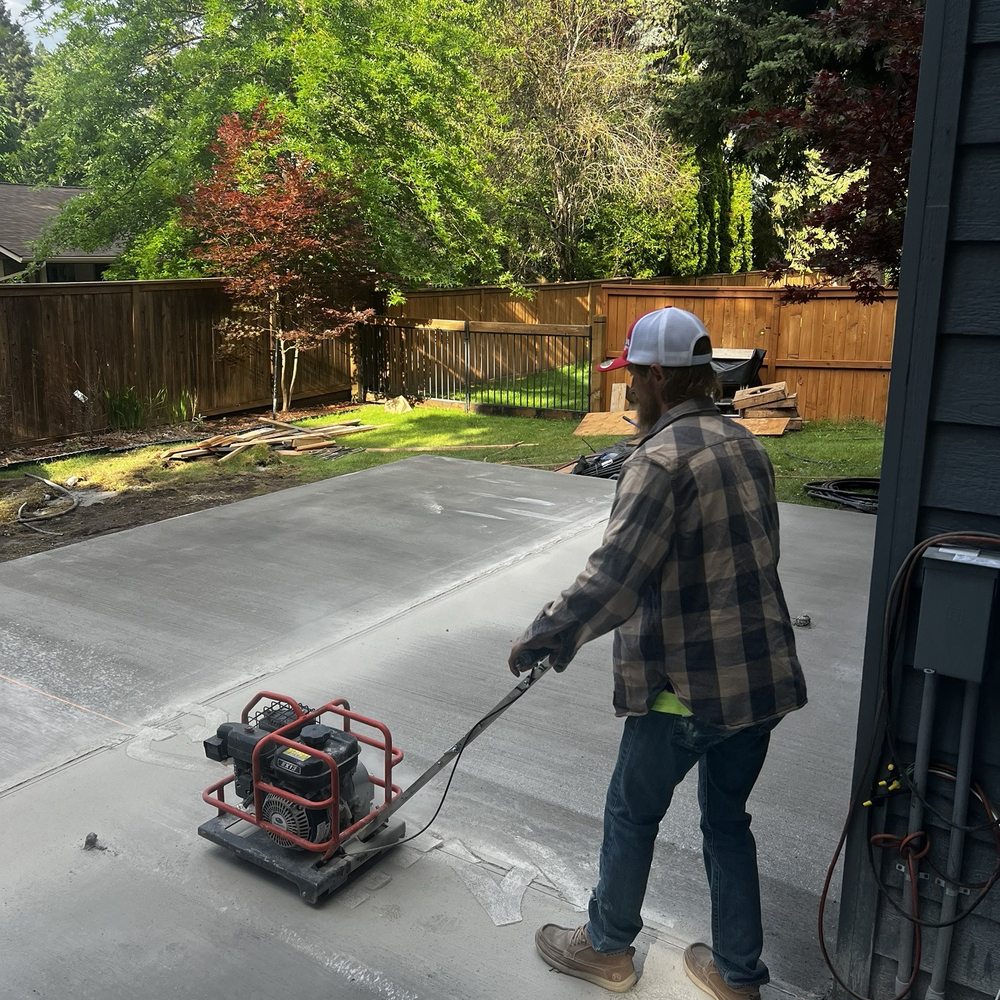 Jedi Concrete - Andrew cutting our control joints! - Masonry/Concrete Near Me - Coeur d'Alene, Idaho