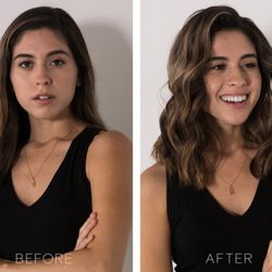 Soho Style - Ali 14" Volume Clip-ins before & after.