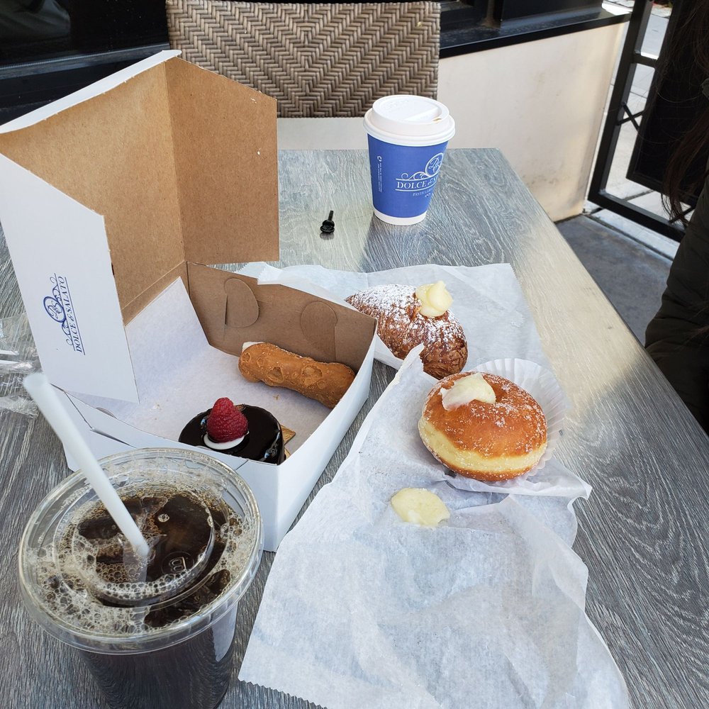 Dolce & Salato - Custard filled donut and croissant, chocolate mousse cake, cannoli - Coffee & Tea Near Me - Hoboken, New Jersey Dolce & Salato - Custard filled donut and croissant, chocolate mousse cake, cannoli - Coffee & Tea Near Me - Hoboken, New Jersey