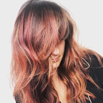 Hyde Edwards Salon & Spa - Dre is the best!! Red color melt ombré with extensions - Hair Salons Near Me - San Diego, California