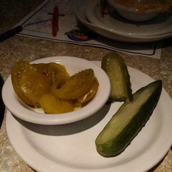 River City Bistro - Free homemade pickles and bread and butter green tomatoes as a starter. - Sandwiches Near Me - Fort Smith, Arkansas River City Bistro - Free homemade pickles and bread and butter green tomatoes as a starter. - Sandwiches Near Me - Fort Smith, Arkansas