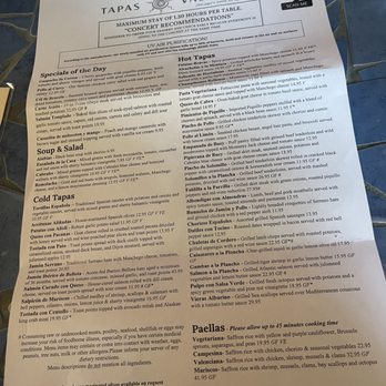 Tapas Valencia - Menu - Spanish Near Me - Chicago, Illinois