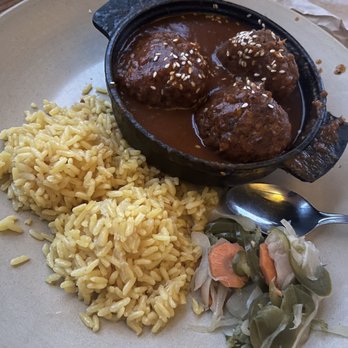 El Techo - Chicken meatballs plate - Latin American Near Me - San Francisco, California El Techo - Chicken meatballs plate - Latin American Near Me - San Francisco, California