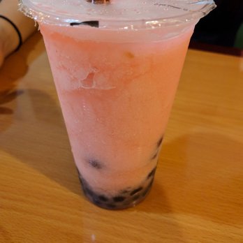Yes Cafe - Strawberry slush with boba - Bubble Tea Near Me - Chandler, Arizona
