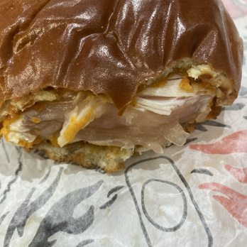 Jollibee - Raw chicken sandwich we were served on 12/07/24 - Fast Food Near Me - Torrance, California