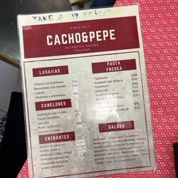 Cacho & Pepe - Perfect menu!