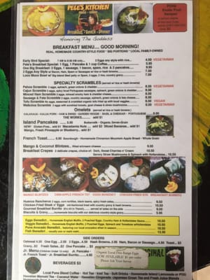 Menu photo 8 Pele's Kitchen Pahoa, HI