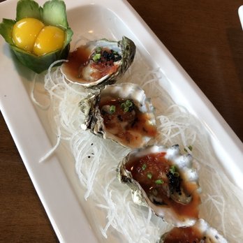 Takumi - Raw oyster with quail egg - Sushi Bars Near Me - Easton, Pennsylvania Takumi - Raw oyster with quail egg - Sushi Bars Near Me - Easton, Pennsylvania