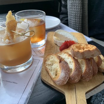 Da Capo Columbus - Cocktails $14 ("east meets west" with candied ginger) and bucheron goat cheese $8 - Cocktail Bars Near Me - New York, New York Da Capo Columbus - Cocktails $14 ("east meets west" with candied ginger) and bucheron goat cheese $8 - Cocktail Bars Near Me - New York, New York