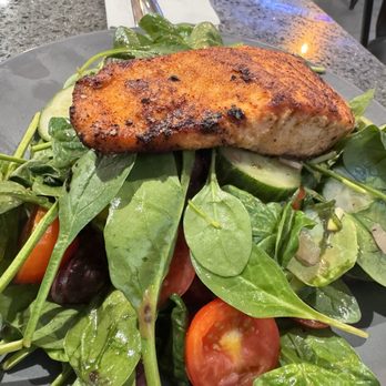 The Burgh Sportz Bar - Greek salad with salmon - Sports Bars Near Me - Coraopolis, Pennsylvania