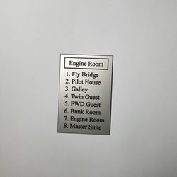 Engraving After 6 - Boat intercom Plate