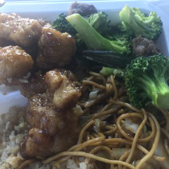 Panda Express - Broken glass next to broccoli - Fast Food Near Me - Spanish Fork, Utah
