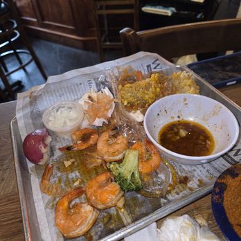Ocean Shack - Empty shells and shrimp from my crab boil that I passed to my hu - Seafood Near Me - Arlington, Virginia