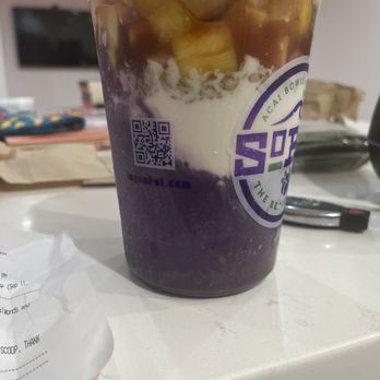 SoBoL - All Ube with very small scoop of coconut in a coconut bowl add Ube, most times they don't put the ube at all which is I called. - Juice Bars & Smoothies Near Me - New Haven, Connecticut SoBoL - All Ube with very small scoop of coconut in a coconut bowl add Ube, most times they don't put the ube at all which is I called. - Juice Bars & Smoothies Near Me - New Haven, Connecticut