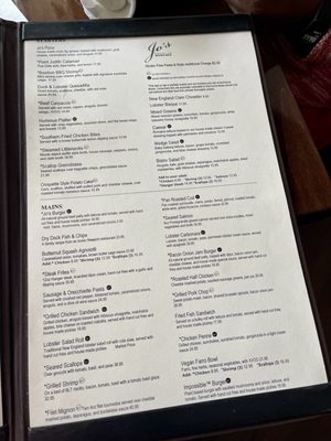 Menu photo 2 Jo's American Bistro Newport, RI
