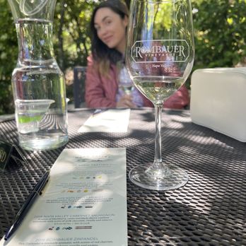 Rombauer Vineyards - First splash of wine to start things off - Wineries Near Me - St. Helena, California Rombauer Vineyards - First splash of wine to start things off - Wineries Near Me - St. Helena, California