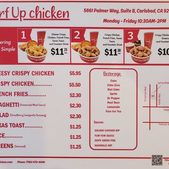 Surf Up Chicken - Menu (8/16/24) - Fast Food Near Me - Carlsbad, California Surf Up Chicken - Menu (8/16/24) - Fast Food Near Me - Carlsbad, California