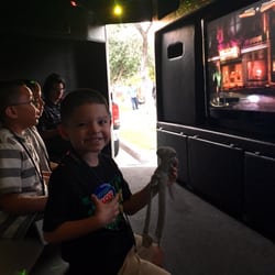 Game On Game Truck - The birthday boy! Taking turns to play.