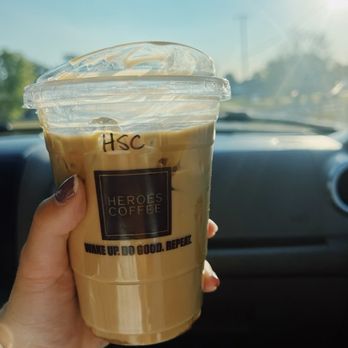 Heroes Coffee - Honey Salted Caramel Latte - Coffee Roasteries Near Me - Rogers, Arkansas