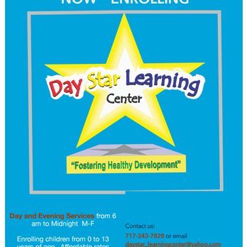 Day Star Learning Center - Child Care & Day Care Near Me - Carlisle, Pennsylvania Day Star Learning Center - Child Care & Day Care Near Me - Carlisle, Pennsylvania