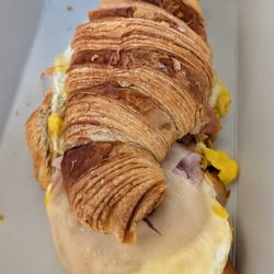Chez Pierre et Genevieve - I loved the wondrous scent of the freshly-baked croissant. The owner kindly heated up the egg, ham, and cheese sandwich for me.