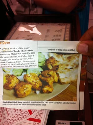 Menu photo 4 Bundu Khan Kabab House Houston, TX