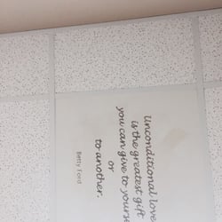 The Woman's Group -South Tampa - Adorable that they put quotes on the ceiling so you have something to look at during the most awkward few minutes of the year