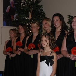 Logan Circle Events - Bridesmaids and flowergirl watching bride enter wedding ceremony