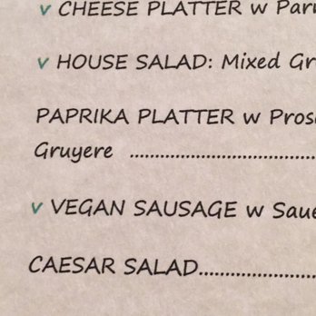 Paprika - Vegan sausage anyone ? This place is very friendly to vegetarians - Czech Near Me - San Francisco, California Paprika - Vegan sausage anyone ? This place is very friendly to vegetarians - Czech Near Me - San Francisco, California
