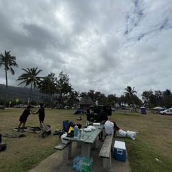 Waimanalo Bay Beach Park - Setup area